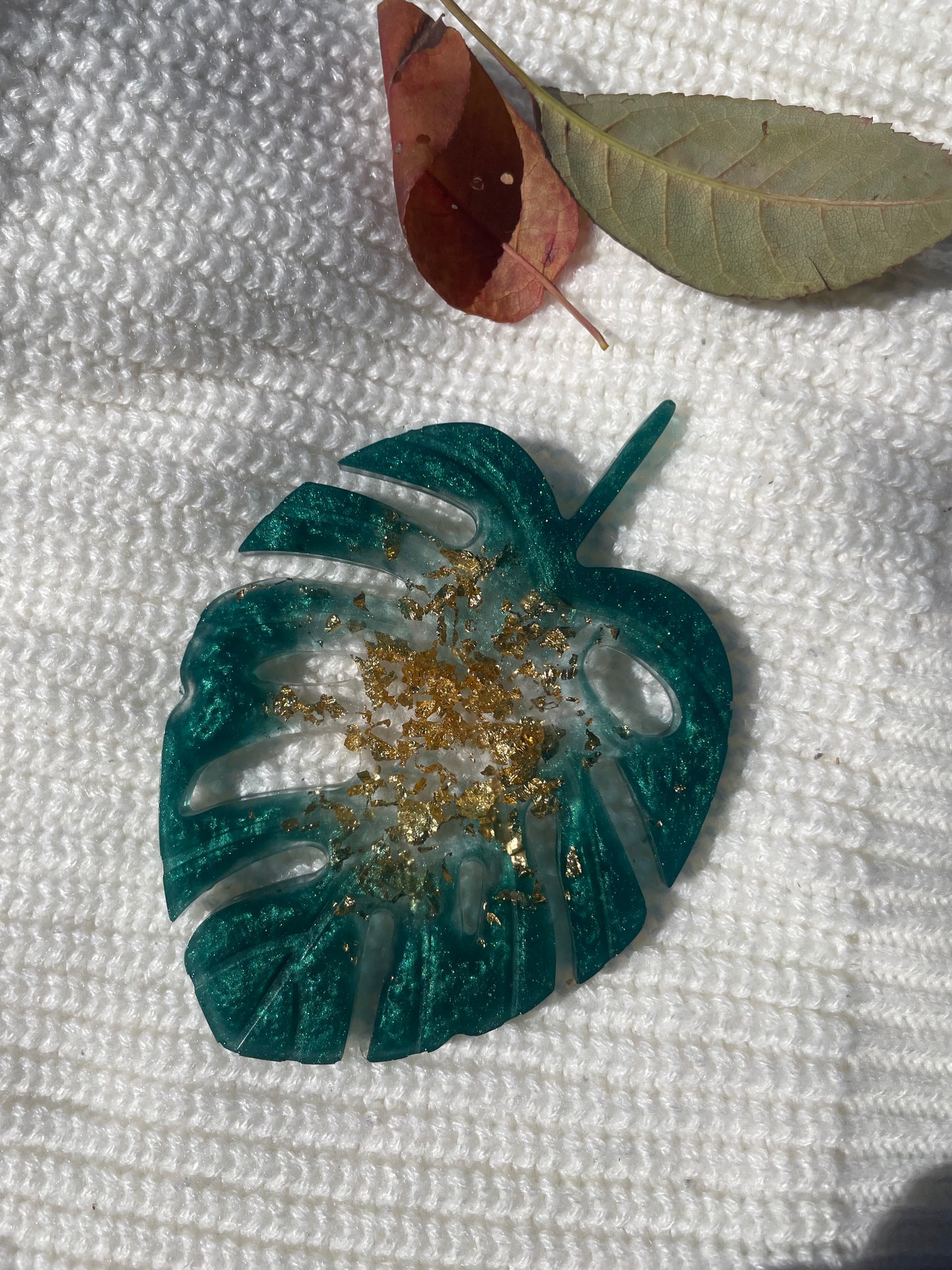 Sous-verre feuille monstera