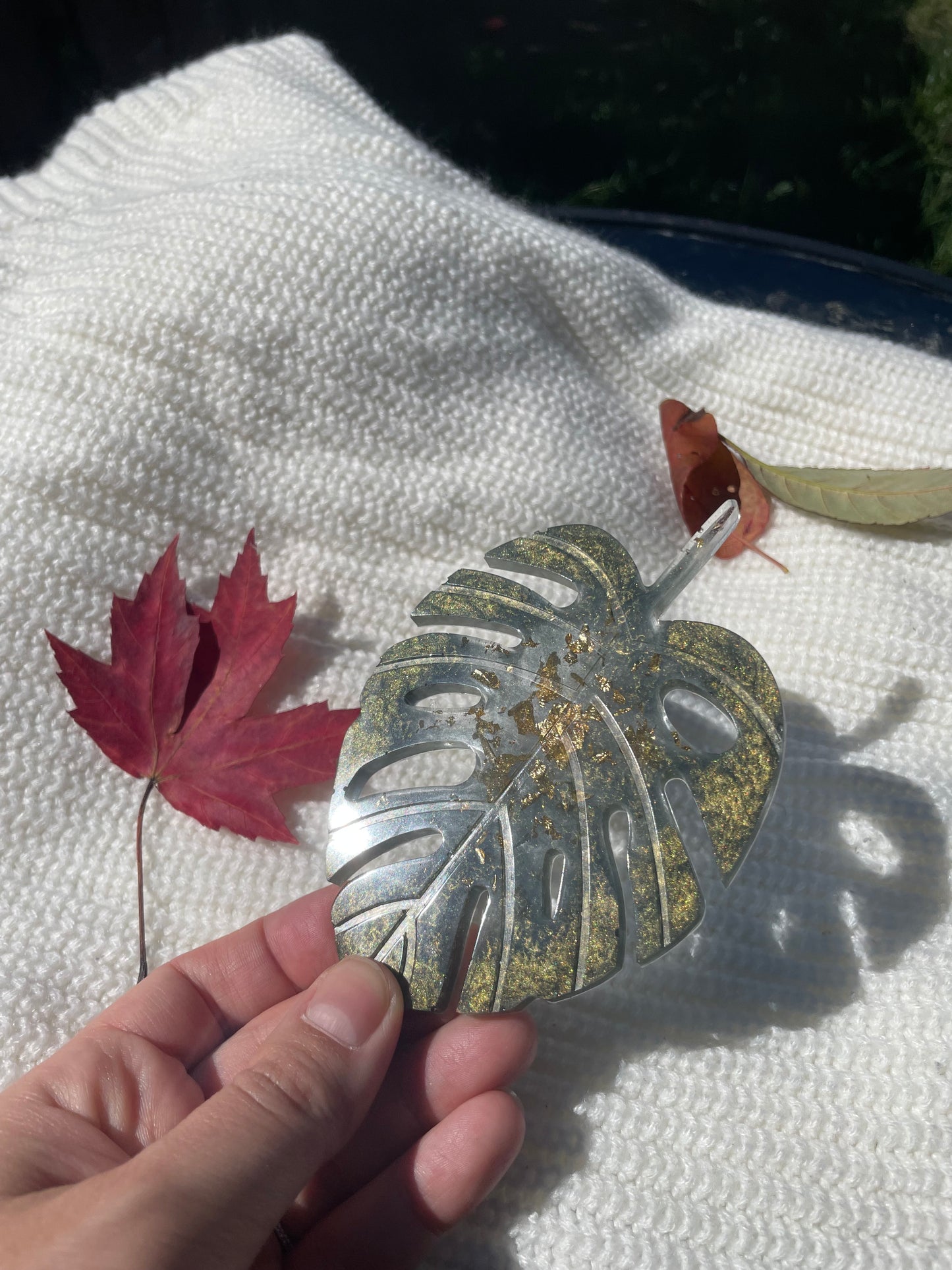 Sous-verre feuille monstera
