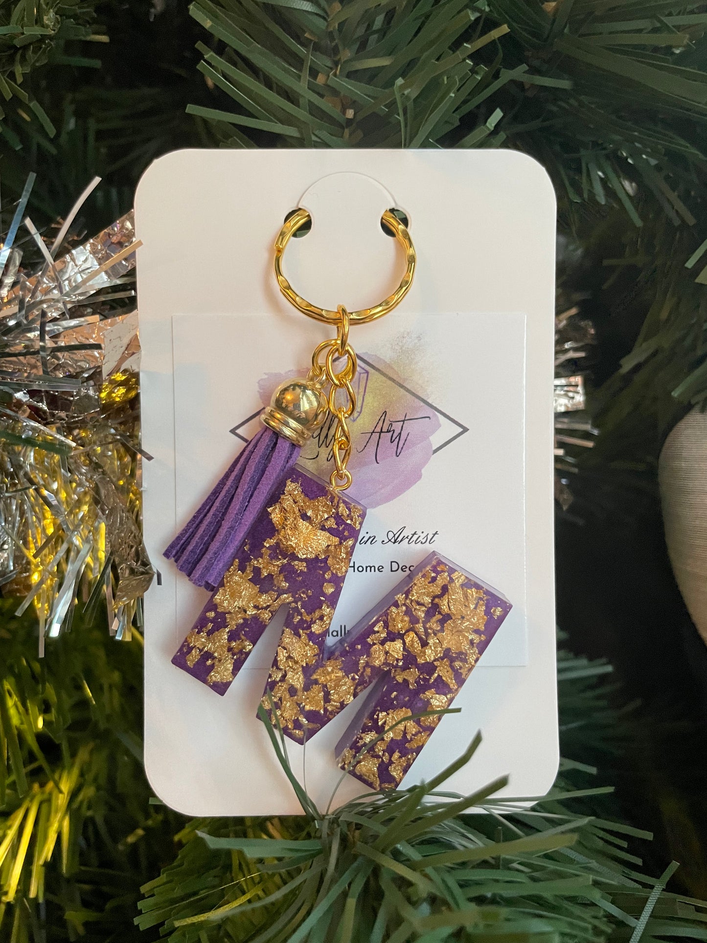 Letter keyring - Purple