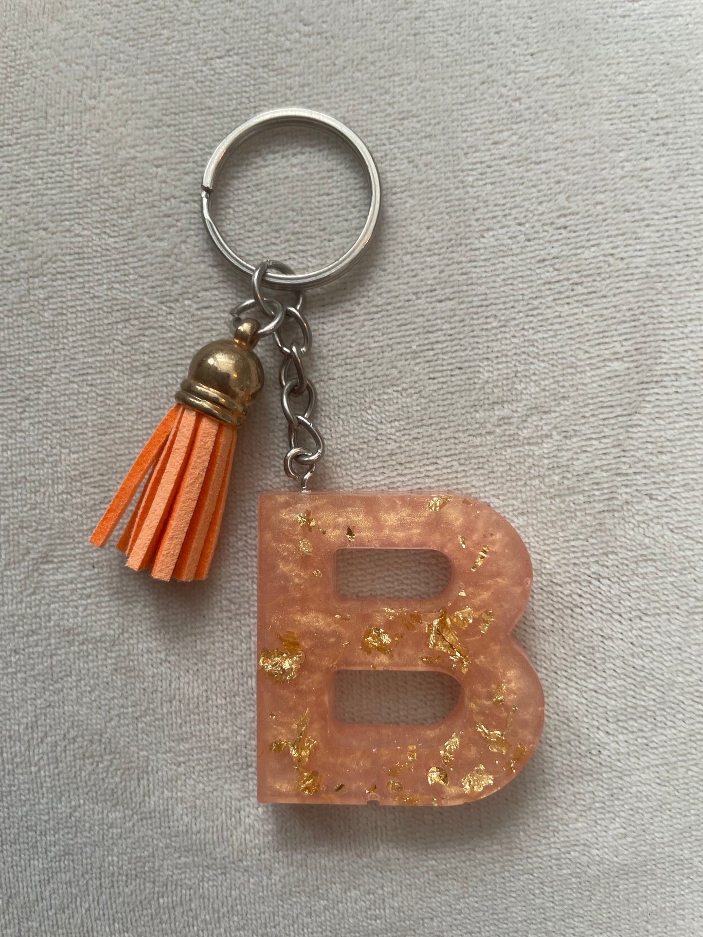 Letter Keychain - Golden Orange
