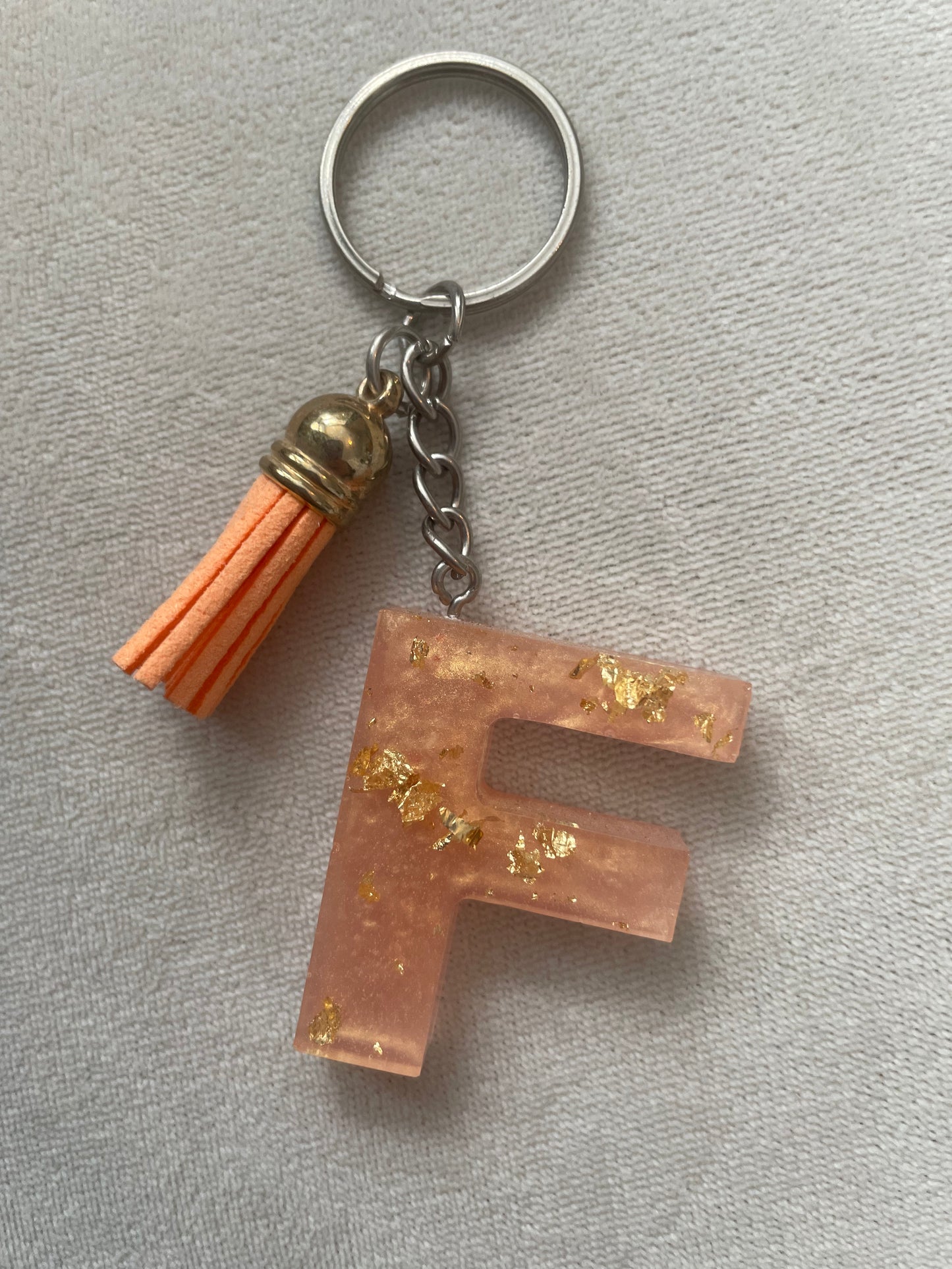 Letter Keychain - Golden Orange