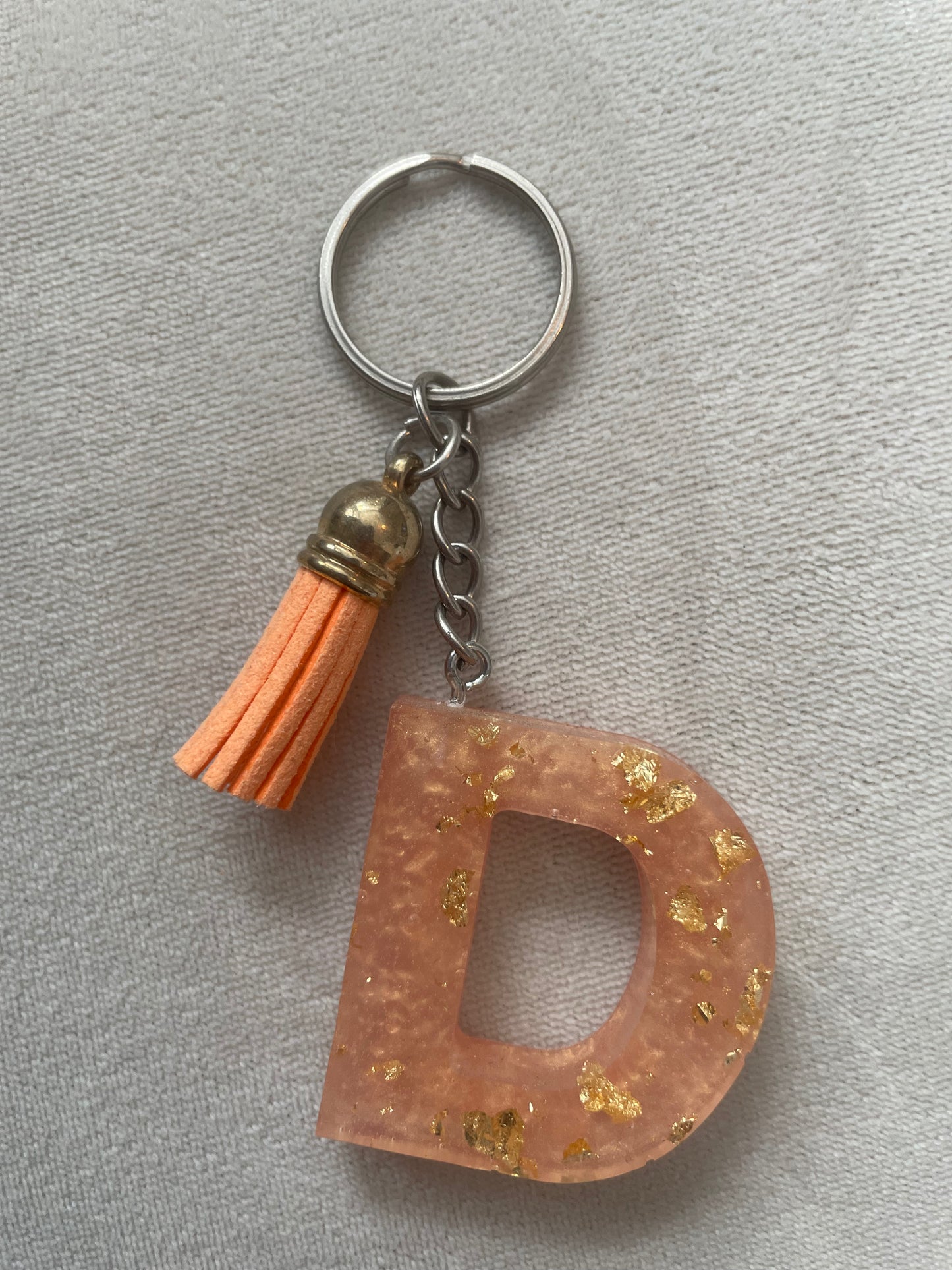 Letter Keychain - Golden Orange