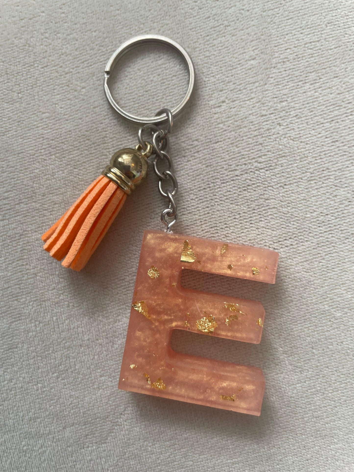 Letter Keychain - Golden Orange