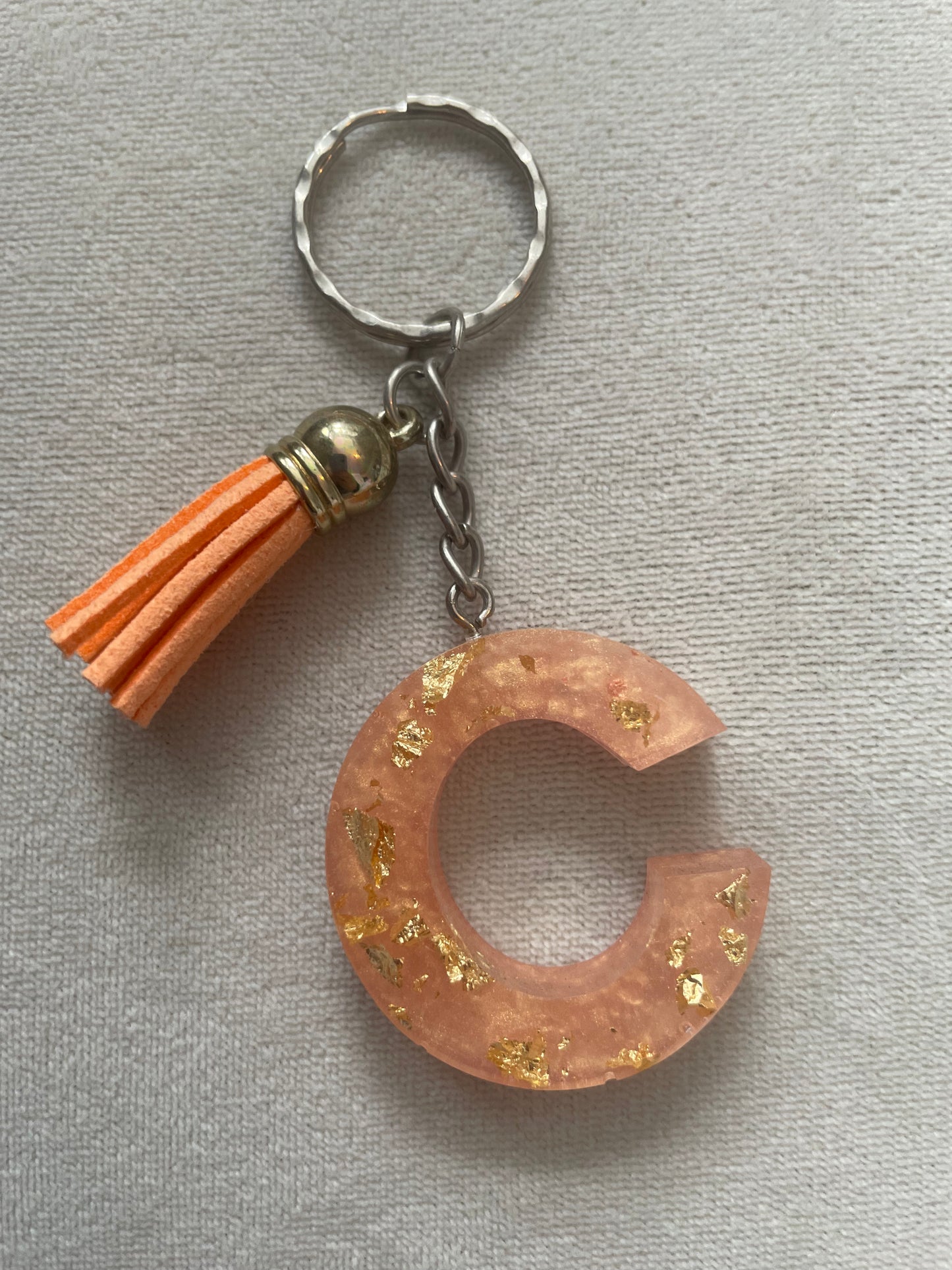 Letter Keychain - Golden Orange