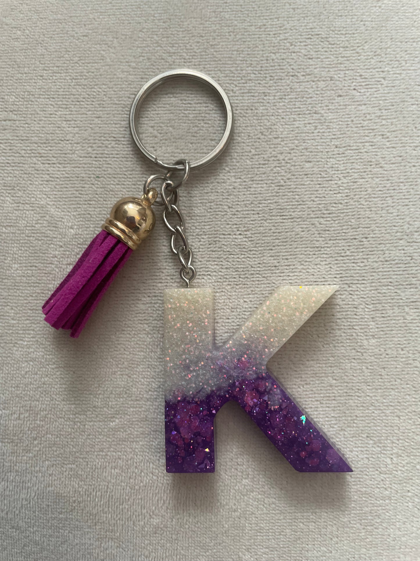 Letter keyring - Purple