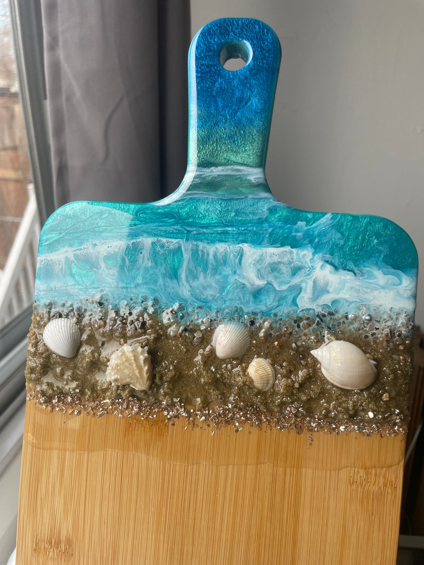 Pink quartz bamboo board