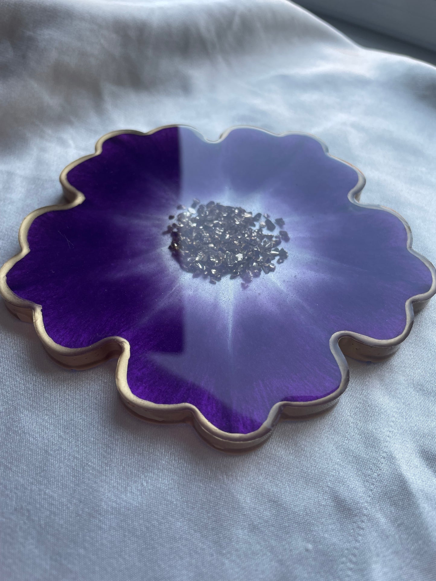 Ensemble de sous-verres fleur - Violet