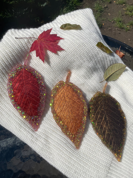 Autumn leaf coaster