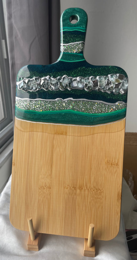 Pink quartz bamboo board