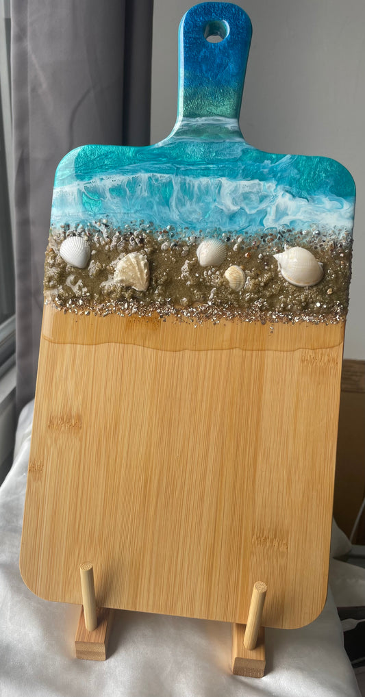 Pink quartz bamboo board