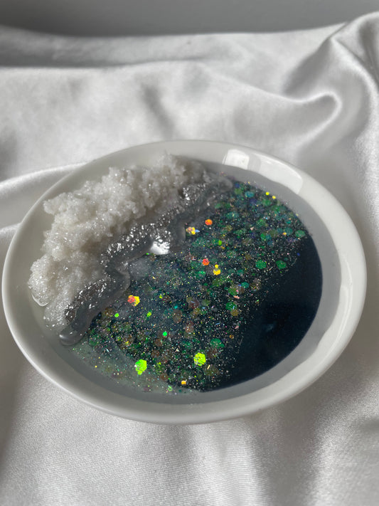 Ring holder with quartz - Green