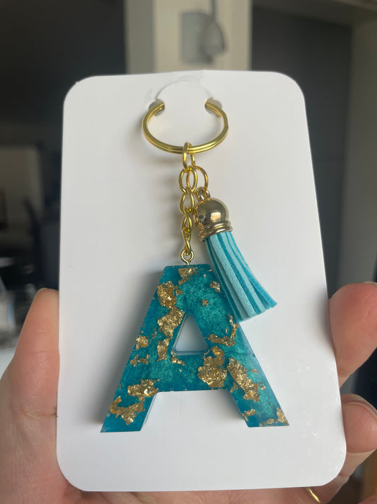 Letter keyring - Blue turquoise