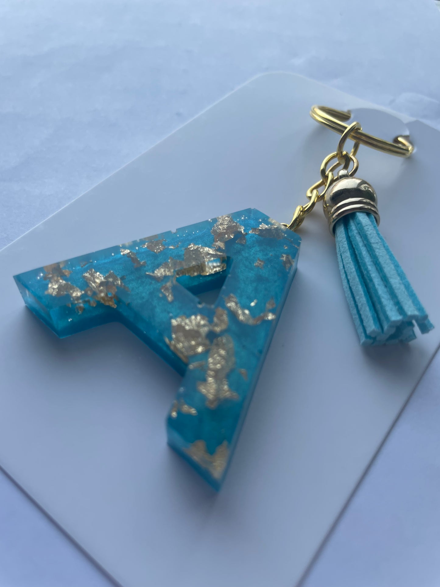Letter keyring - Blue turquoise