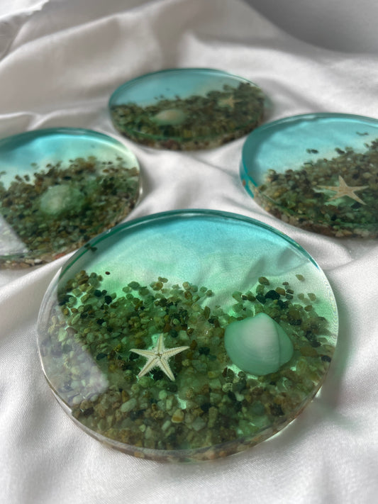 Set of 4 ocean coasters