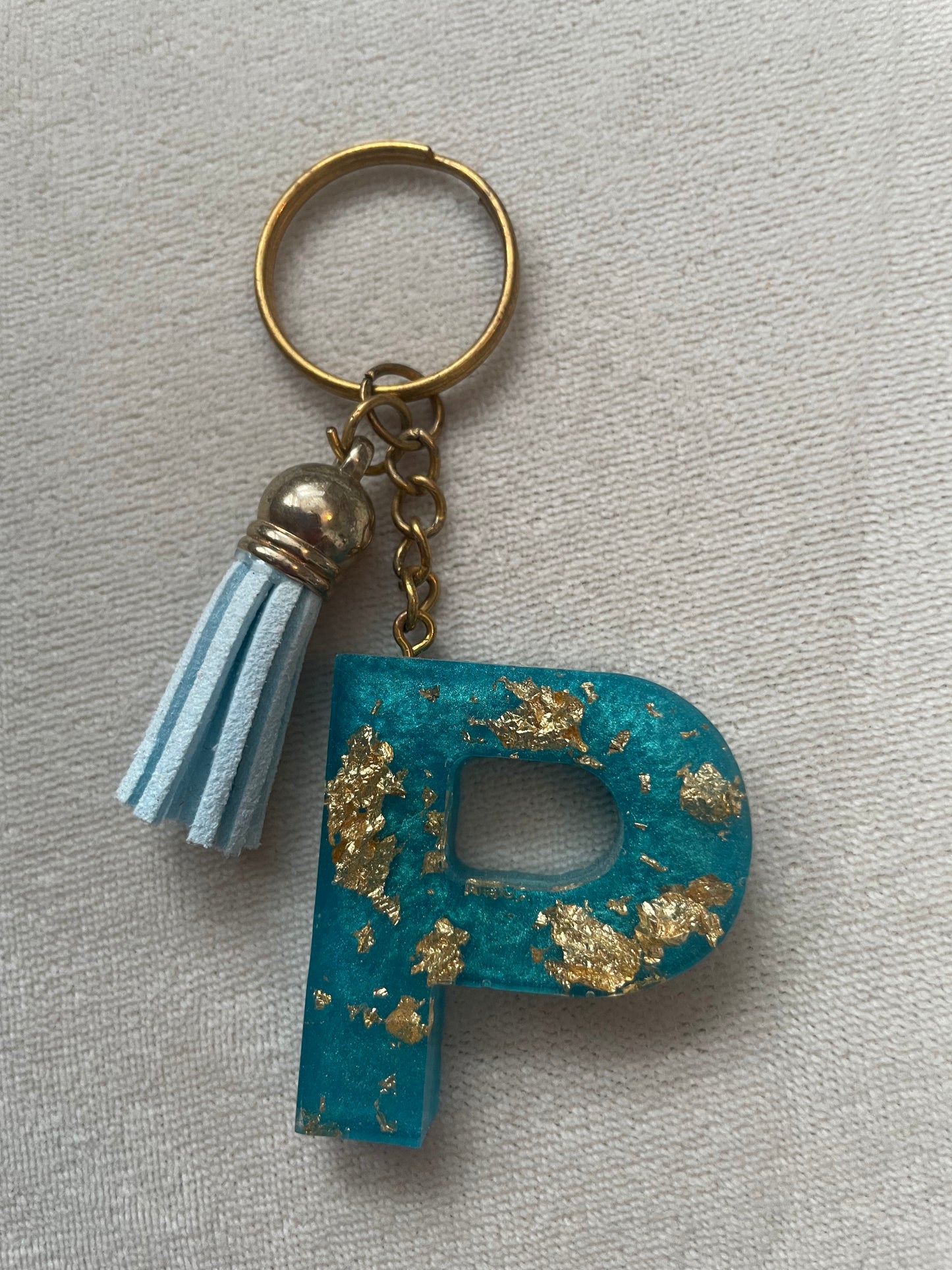Letter keyring - Blue turquoise