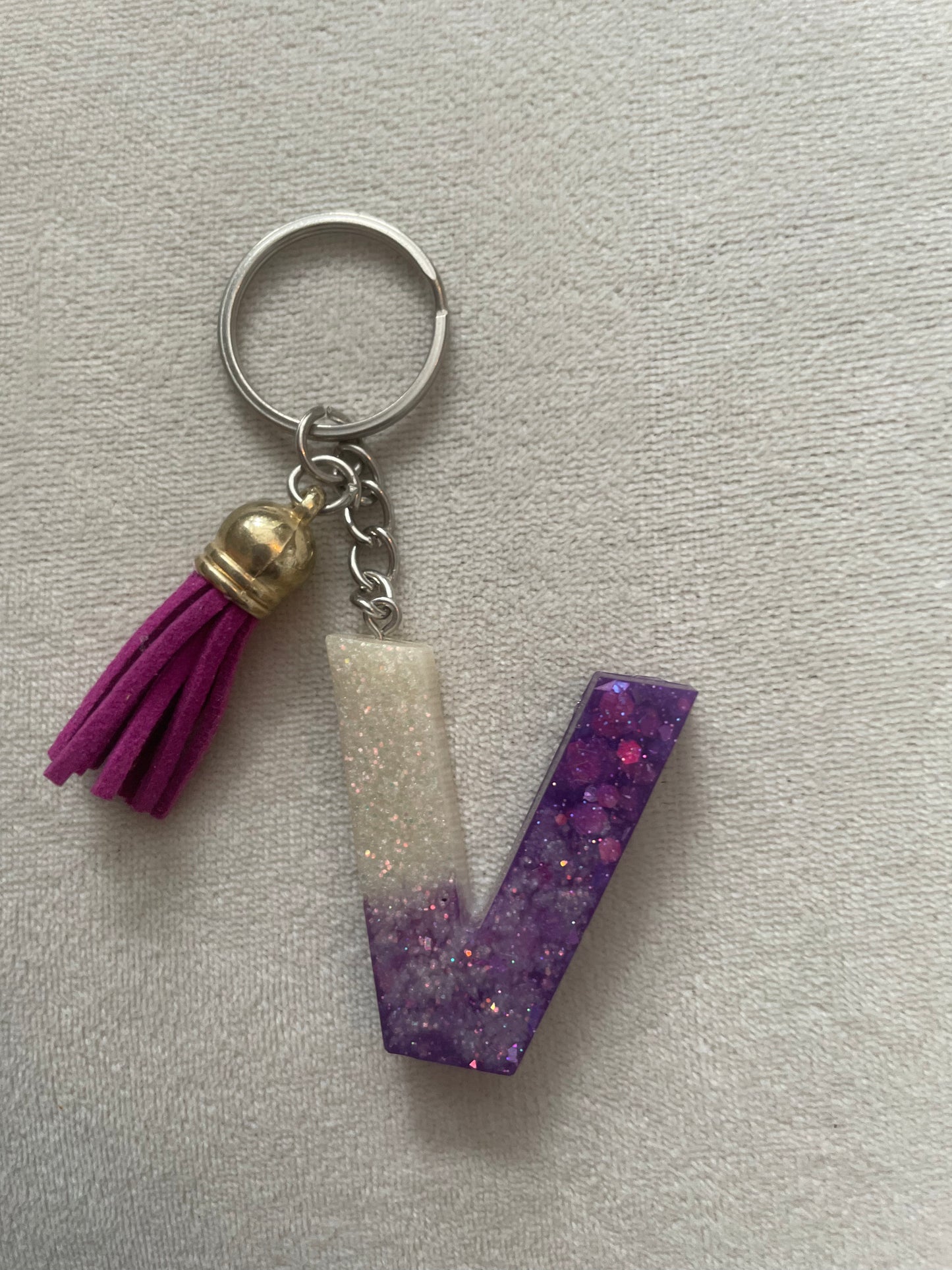 Letter keyring - Purple
